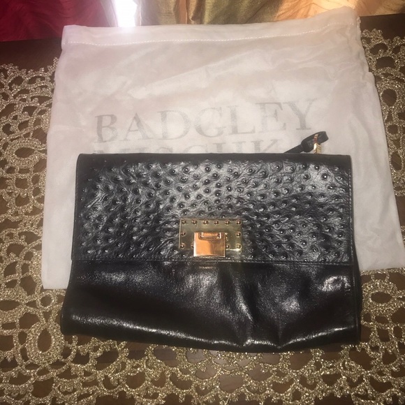 Badgley Mischka Handbags - Badgley Mischka leather purse w/gold chain strap